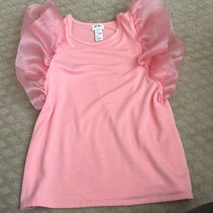 NWT. Bibi top organza sleeves